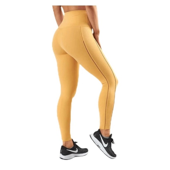 Nike Pants - Women's Nike Yoga Luxe Infinalon 7/8 Tights Mustard Yellow (322)
